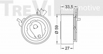 TREVI AUTOMOTIVE td1637 -  Натяжной ролик, ремень ГРМ